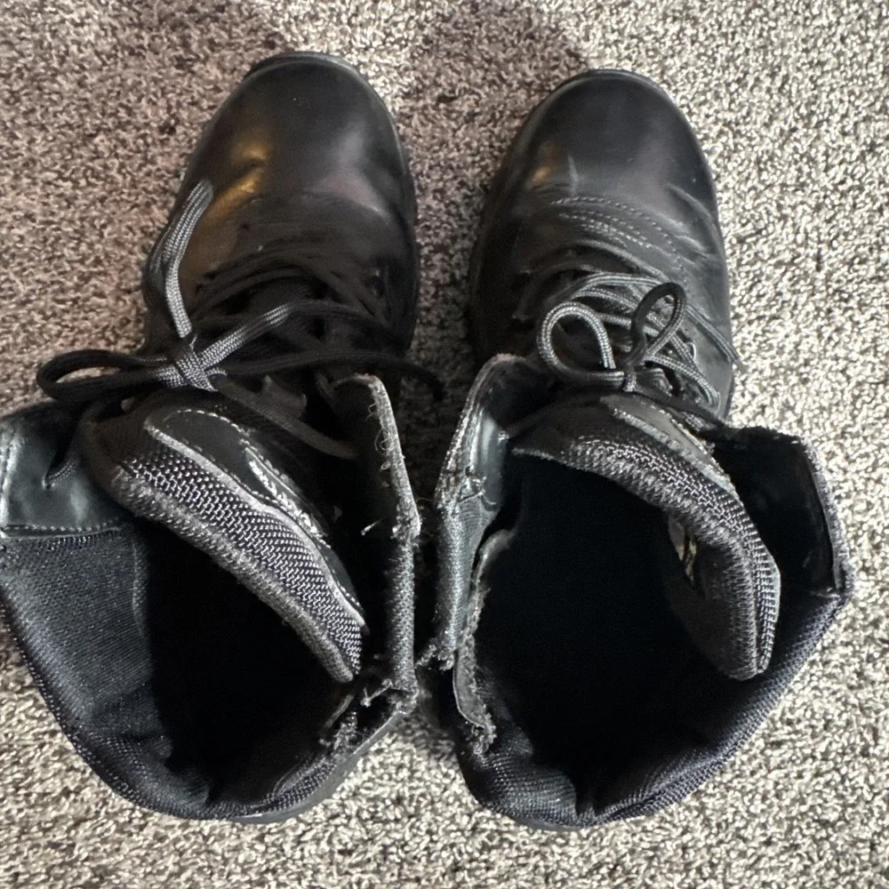 Bates Black Leather Tactical  Boots w/side zip